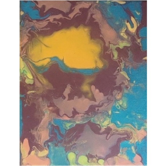 Hand Crafted Abstract Design 11x14 Inches Canvas Painting - Picture 2 of 4